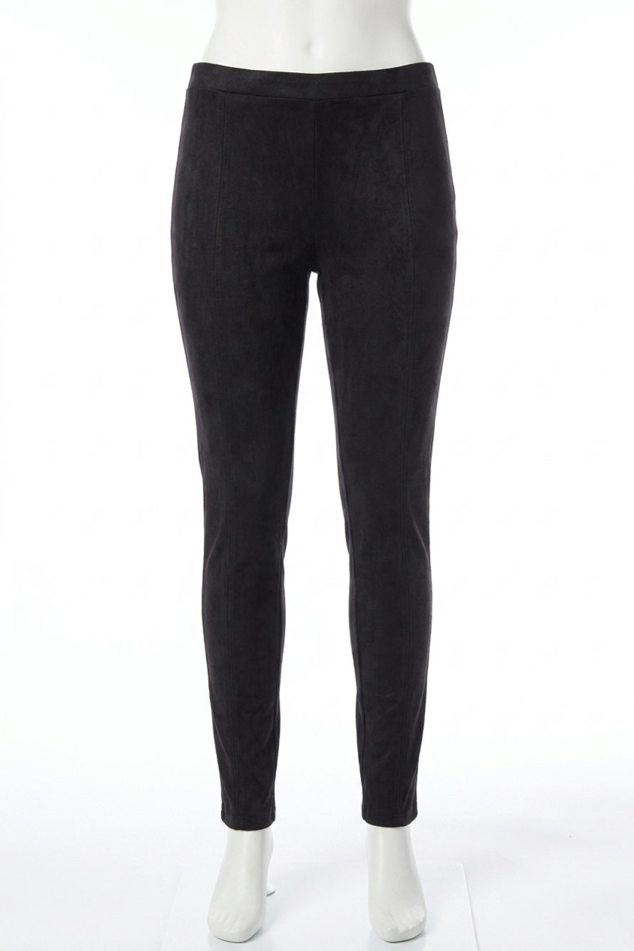 NEW SEE AND BE SEEN faux suede plus legging in charcoal